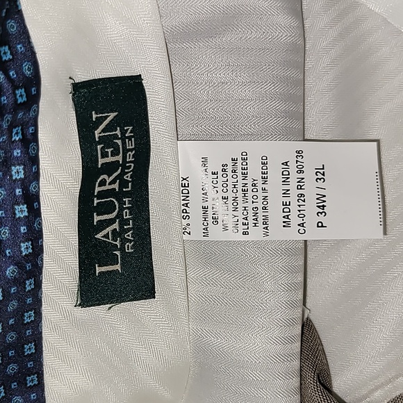 New With Tags. Lauren Ralph Lauren. Ultraflex slacks. Men's size w34 l32 - Picture 14 of 15
